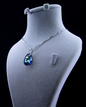 گردنبند تک نقره سواریسکی A05